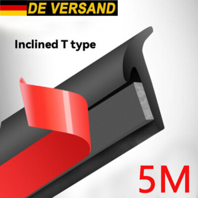 5M Autotürdichtung T Typ Gummidichtung Selbstklebend Dichtband Kfz Tür Fenster
