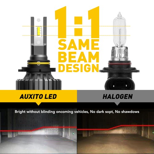 AUXITO 9005 HB3 LED Headlight Bulbs High Low Beam Super Bright White ERROR FREE - Picture 3 of 12