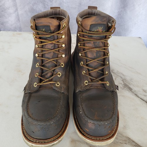 Thorogood Moc Steel Ttoe Safety Work Boots Men's 10.5 D - Picture 4 of 14