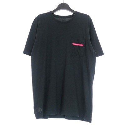 Chrome Hearts NEON PINK STRIPE LOGO TEE Neo T-shirt Short Sleeve 