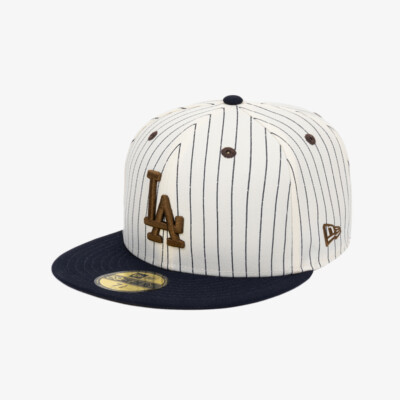 【NEW ERA/ニューエラ】 PINS Dodgers キャップ New Era MLB Los Angeles Dodgers Pin Stripe Size Cap Chrome