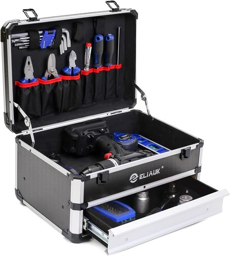 Tool Box Portable Tool Box with drawer Tool Storage Box Organizer Garage HOT - Picture 5 of 7