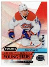 2019-20 SYNERGY EXCEPTIONAL YOUNG STARS NICK SUZUKI 312/749 MONTREAL CANADIENS