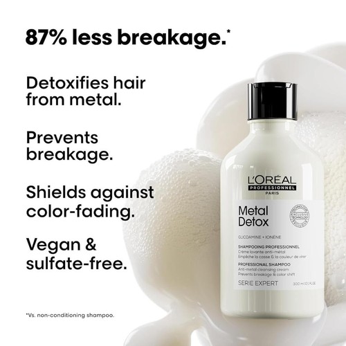 L’Oreal Metal Detox Shampoo, Removes Metal Build-Up, Color Safe, 10.1oz - Picture 3 of 11
