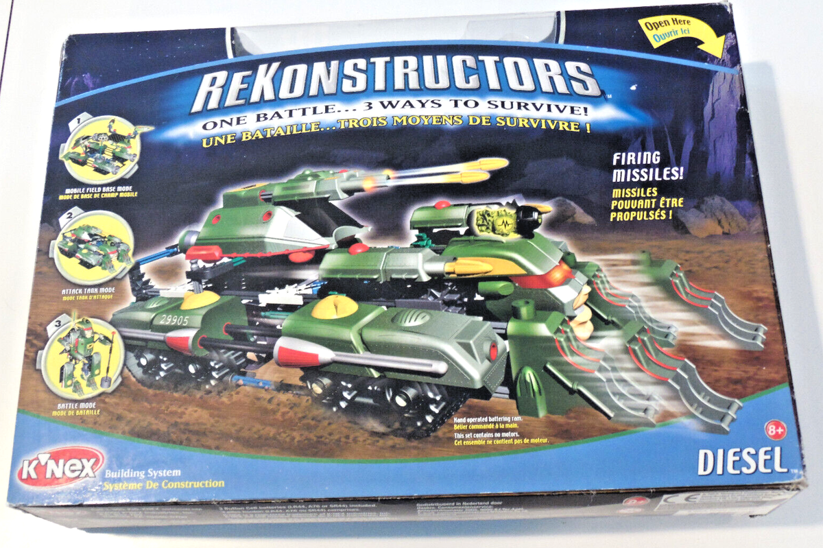 K'NEX ReKonstructors Diesel Firing Missiles Builds 3 Figures