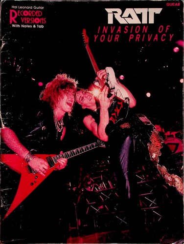 Ratt Invasion Of Your Privacy Guitar Tab Piano Music Songbook