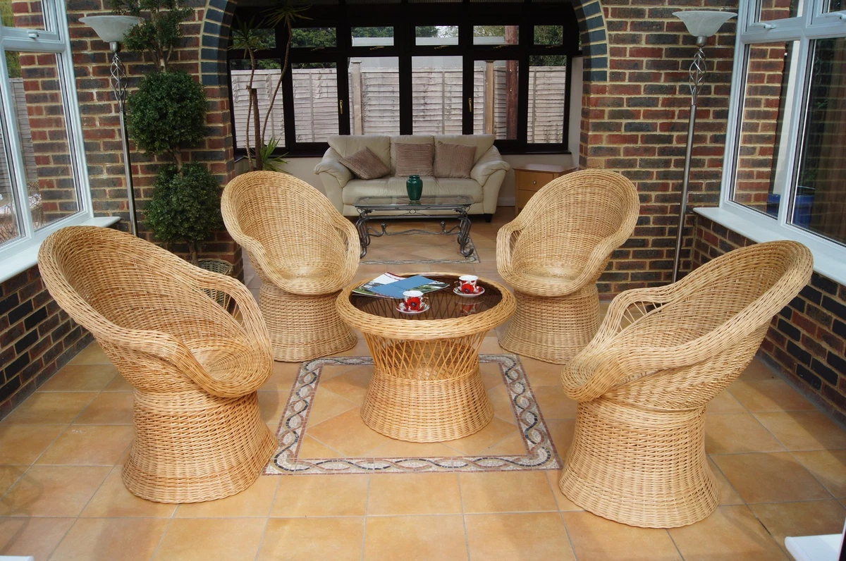 Natural wicker conservatory furniture seat eBay