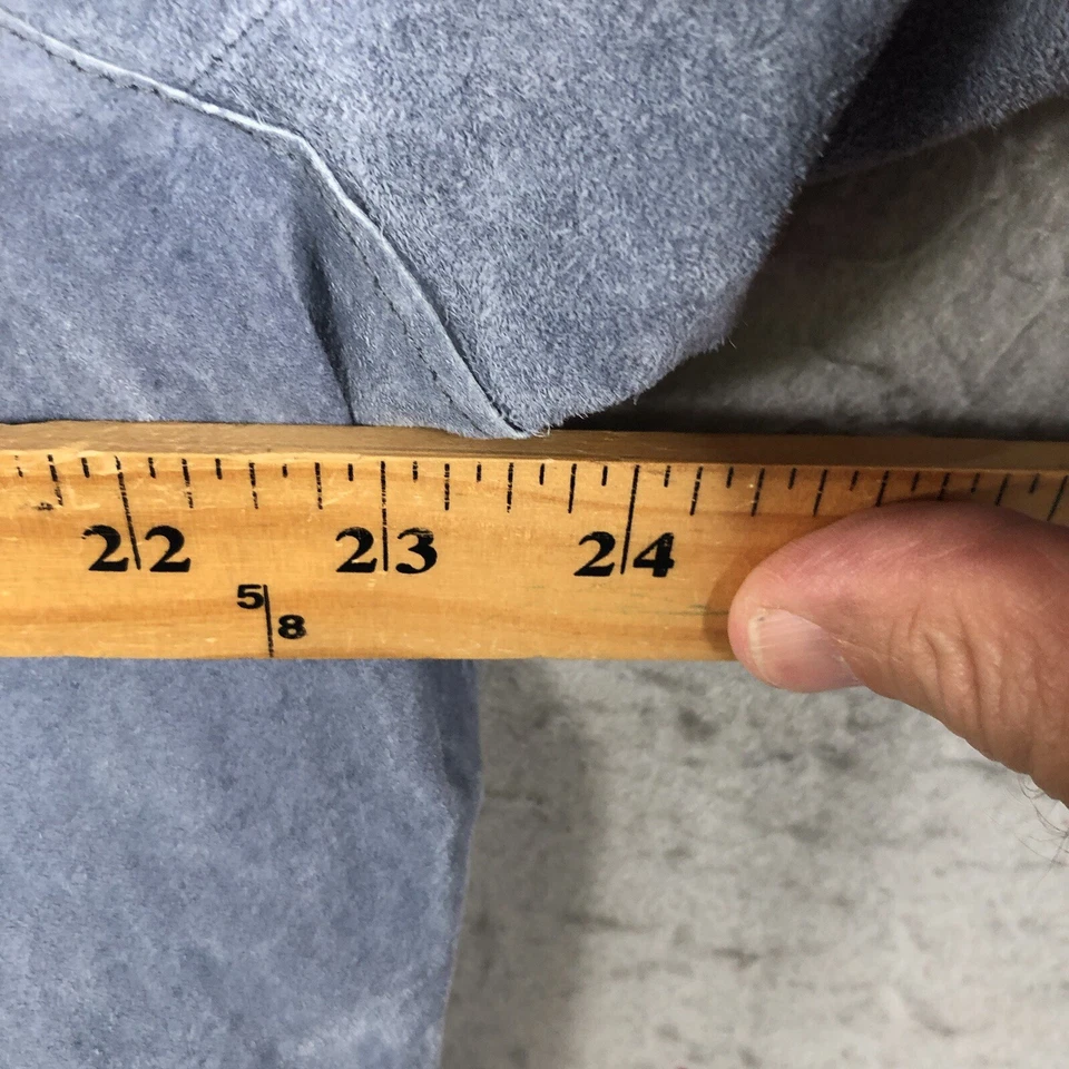 Dialogue кожаная куртка женщин 1 X плюс размер синий замши Western богемное ранчо - Изображение 4 из 4