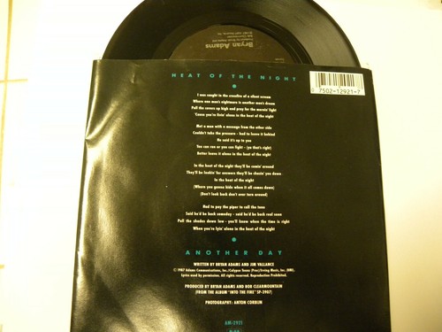 45 Record Bryan Adams,Heat Of The Night,Near Mint with ps - 第 2/2 張圖片