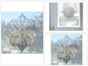 Decorative Window Film Accent Medallion 12 In Removable For Windows Image Is Loading Decorative Window Film Accent Medallion 12 In Removable