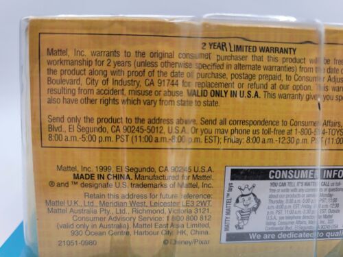 VTG 1999 Disney's Pixar Toy Story 2 Cyberhook Techno Gear Buzz BRAND NEW SEALED - Picture 7 of 8