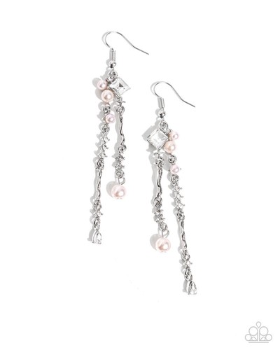 Paparazzi glowing gamut pink Earrings