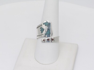 Brilliant Raymond Begay Vintage Native American Navajo Lapis Sterling Silver Ring Brilliant Raymond Begay Vintage Native American Navajo Lapis Sterling Silver Ring