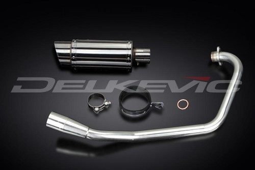 HONDA CBF125 2008-2015 FULL EXHAUST SYSTEM 200mm STAINLESS ROUND SILENCER - Picture 4 of 4