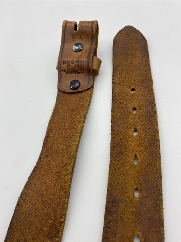 Brown Tooled Leather Belt with Blank Space for Name 1.25" Wide Size 40 Western - Picture 6 of 8