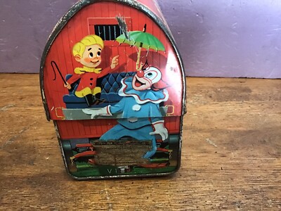 Rare Vintage 1963 Bozo the Clown metal Dome Lunchbox with Thermos