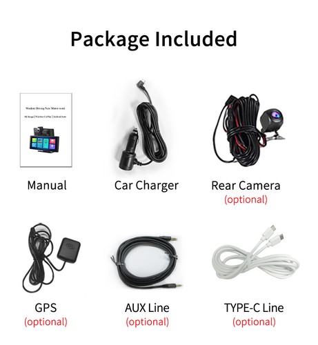 10.26 Inch 1080p Wireless Android Auto Cam DVR Recorder Carplay With GPS - Picture 13 of 13