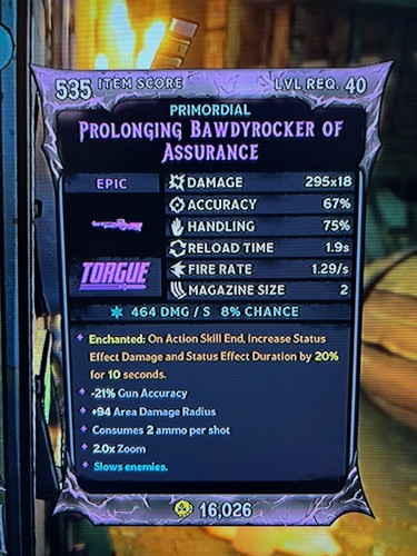PS/XBOX/PC Tiny Tina's Wonderlands GOD ROLL BAWDYROCKER ASCENDIDO PIXIE x18 - Imagen 29 de 40