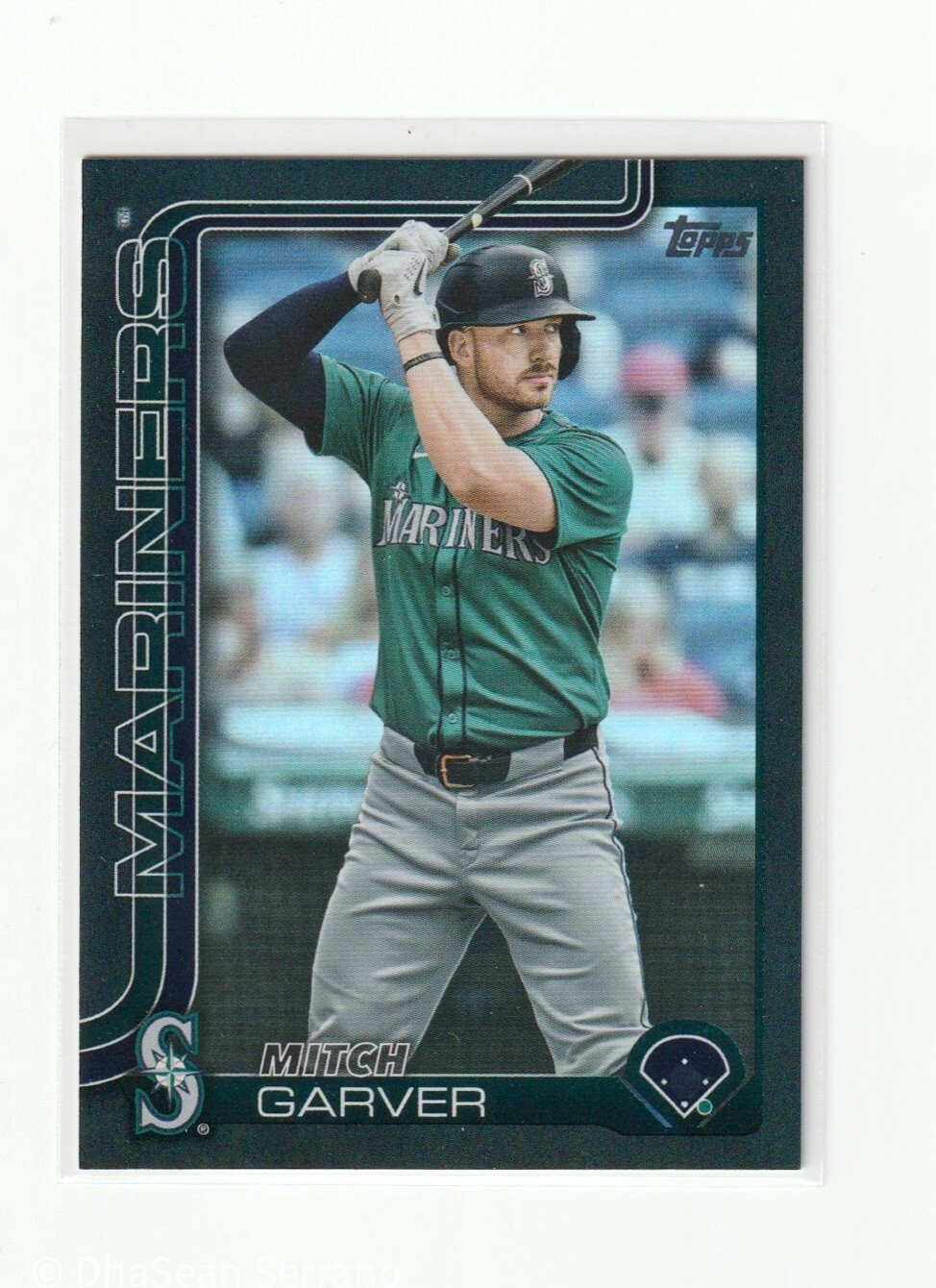 2025 Topps Series 1 Mitch Garver Black Rainbow Holofoil /10 Mariners