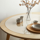 Round dining table coffee table pvc clear cover protector