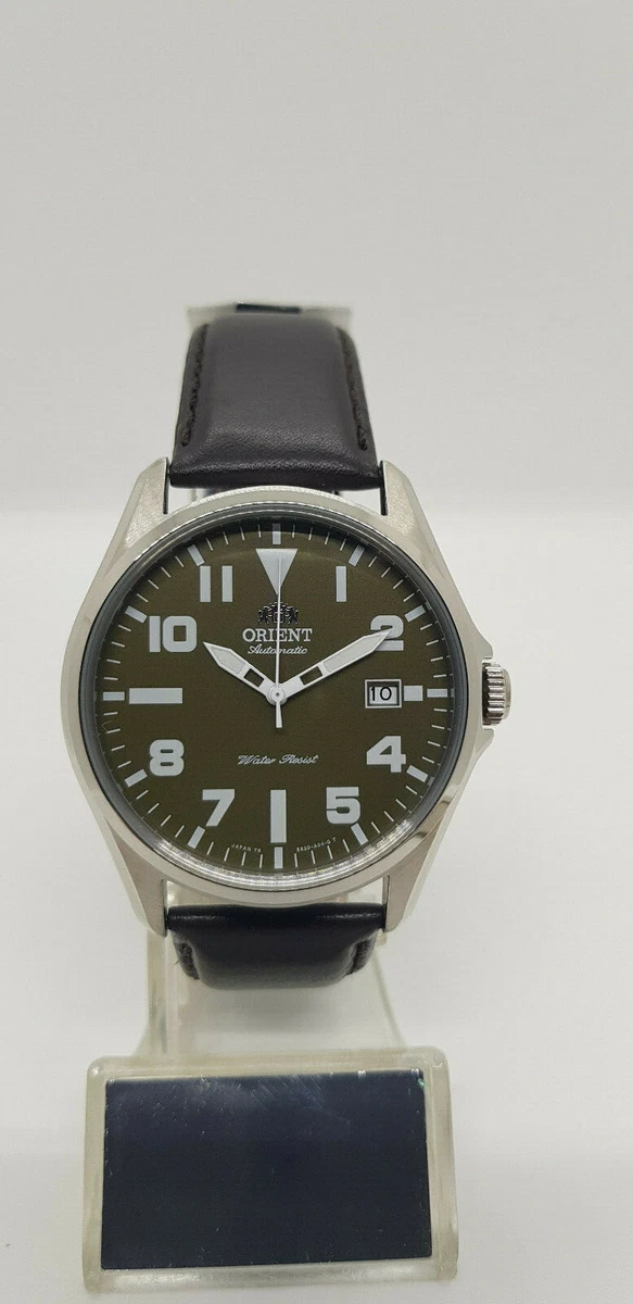 Orient Automatic Military Green Dial Black Leather Strap FER2D009F MADE IN JAPAN