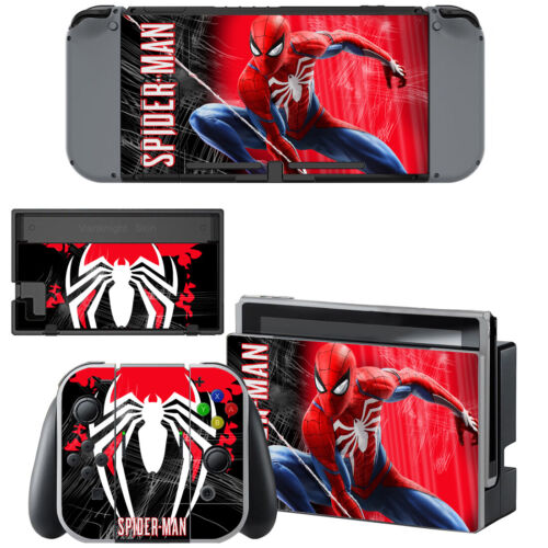 Marvel Iron Spider Man Sticker for Regular Nintendo Switch Console Joy Con Skins - Picture 8 of 10