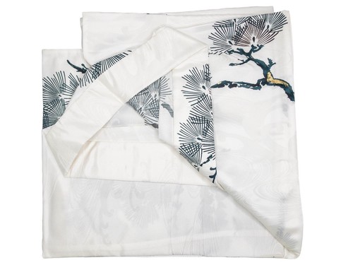 Vintage ungetragen weißes Polyester Nagajuban für Kimono Kitsuke große Größe: Apr21-A - Bild 4 von 6