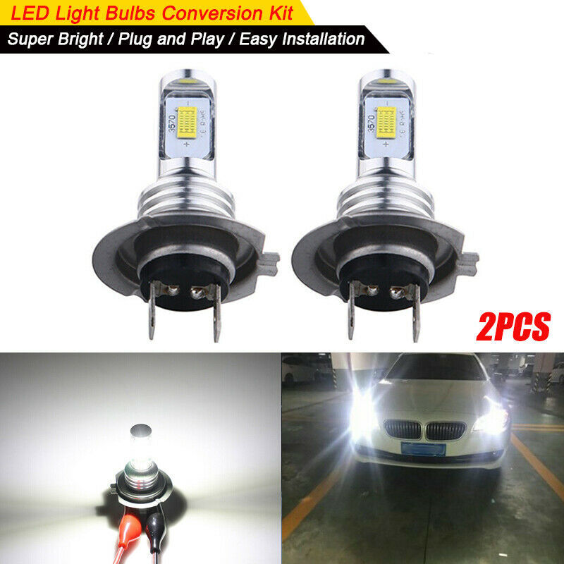 H7 LED Headlight Bulbs Kit High / Low Beam 6500K Super Bright White Lights 2x
