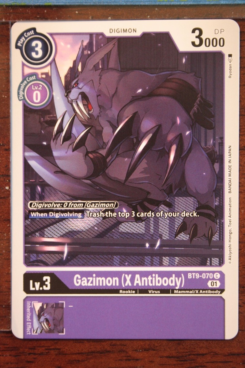 Digimon Card Game CCG: "Gazimon (X Antibody)" BT9-070 C Digimon Card Game CCG: "Gazimon (X Antibody)" BT9-070 C