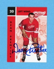 Dean Prentice Red Wings 1995-96 Parkhurst 1966-67 #51 Autographed Hockey Card