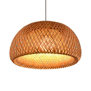 Details About Led Bamboo Pendant Lamp Lantern Ceiling Light Hallway Chandeliers Farmhouse Lamp