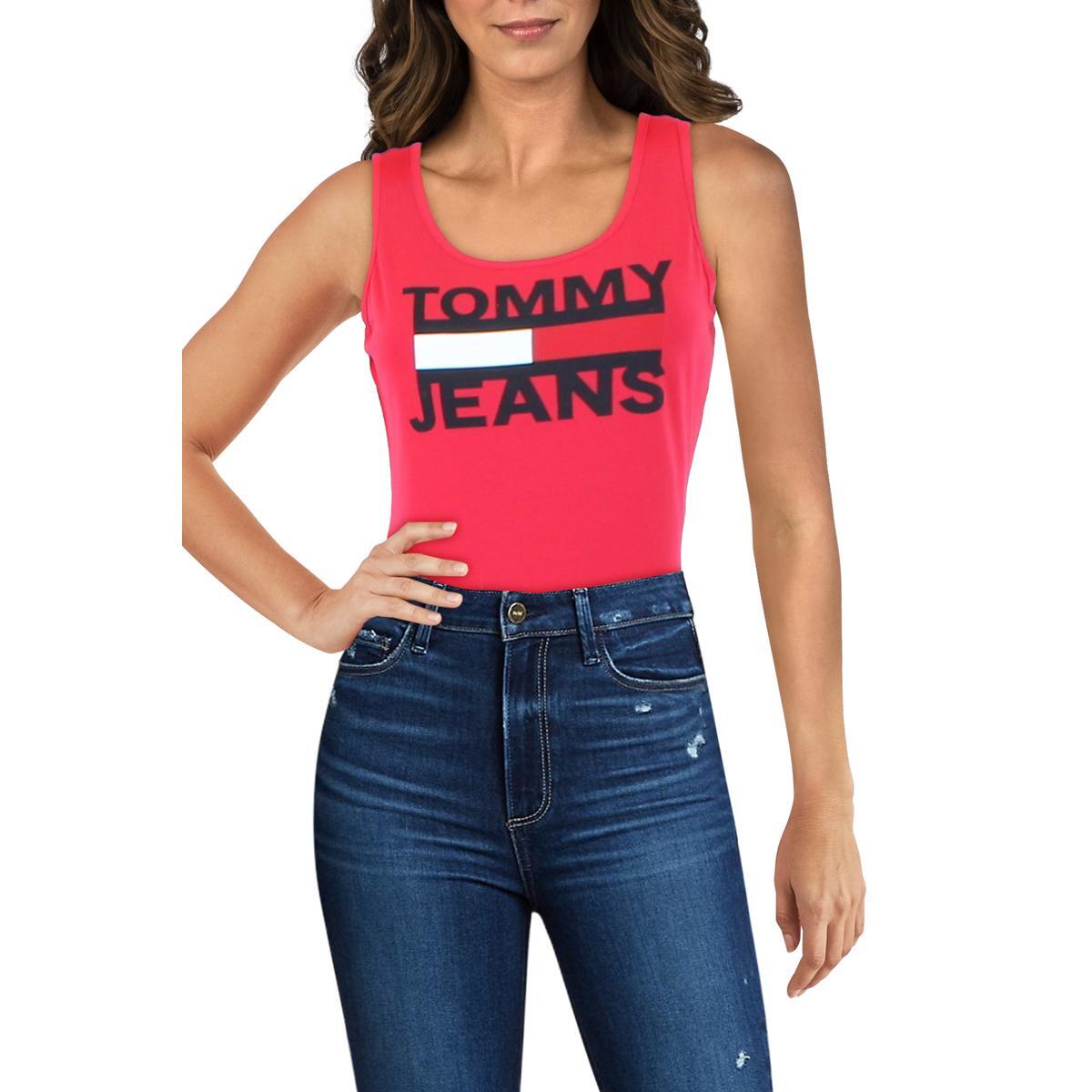 Женское боди-стринги на бретелях с красным логотипом Tommy Jeans S BHFO 5227