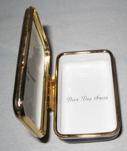 Halcyon Days Enamels ~ 1992 Feliz Navidad Píldora Caja ~ Edición Deen Day Smith - Imagen 3 de 8