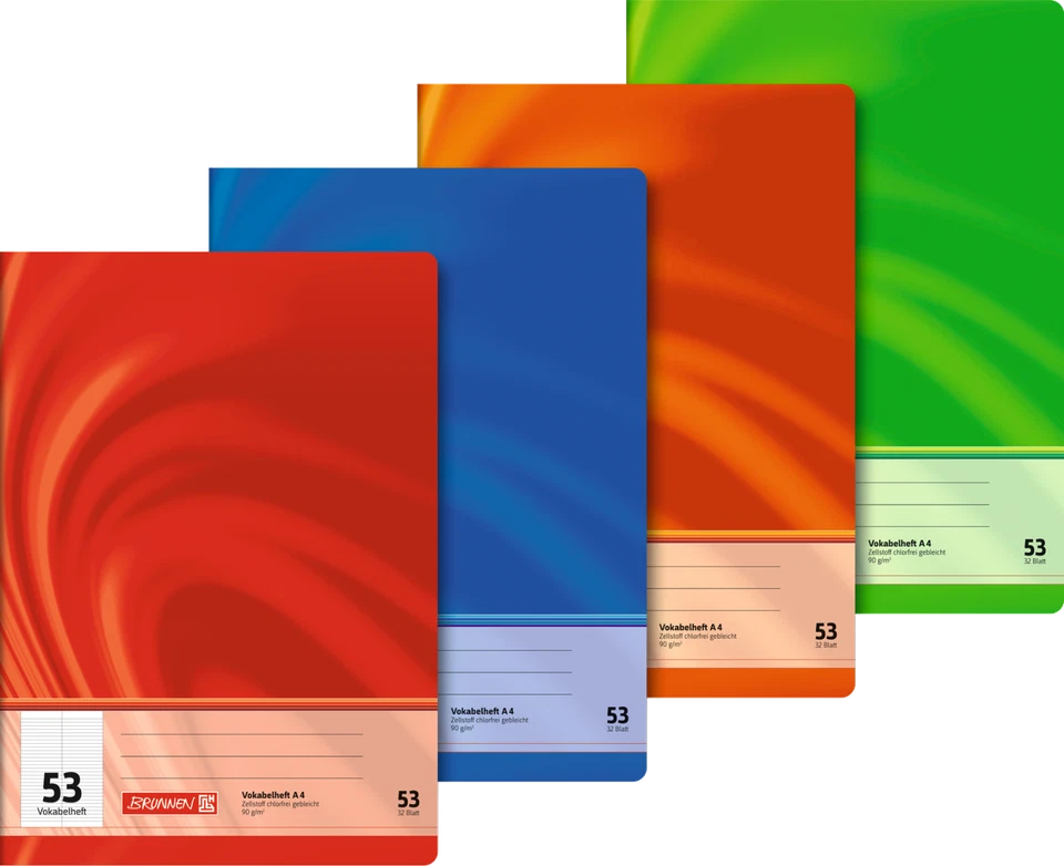 Brunnen Vokabelheft Vivendi DIN A4 DIN A5 2-spaltig 3-spaltig Lin. 53 - Lin.54