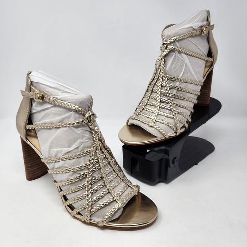 New Vince Camuto Womens Egyptian Gold Leather Heeled Ariah Sandals Size 11 - Picture 2 of 6