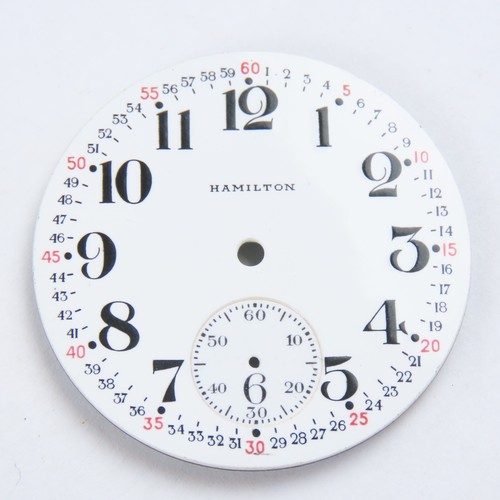 Hamilton 16 Size 992B Enamel Montgomery Pocket Watch Dial