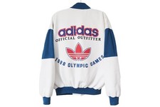 Vintage ADIDAS USA Team 1988 Olympic Games Varsity Bomber Jacket Sport Size L