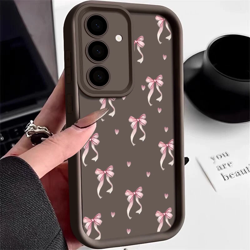 Cute Bow Soft Phone Case for Samsung A56 A16 A05s A15 A36 A55 S25 S24 S23