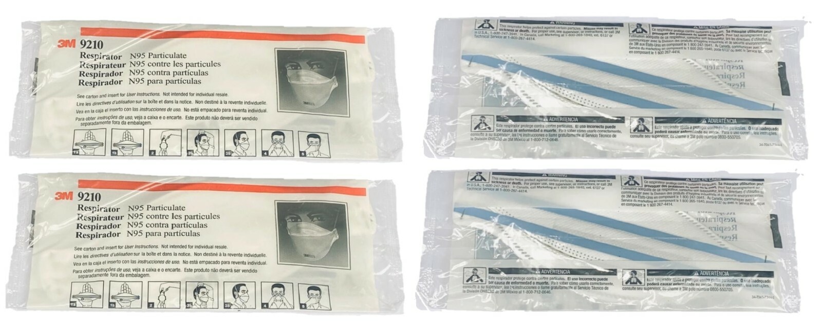 3M 9210 Safe Guard Pack of 5 Authentic Individually Sealed FREE FAST SHIPPING