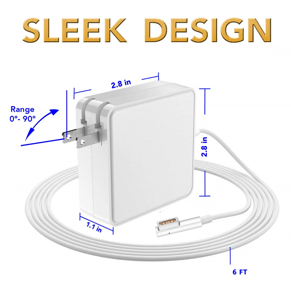 60W Power Supply Charger Cord for Apple MAC MacBook Pro 13" 13.3-inch MA472LL/A - Image 4 of 4