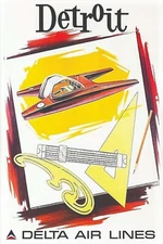 DETROIT DELTA VINTAGE STYLE PRINT/POSTER QUALITY PHOTO PAPER/CANVAS T106