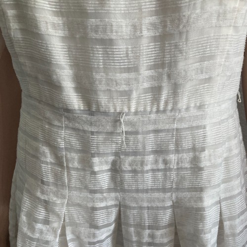 Tommy Hilfiger Swing Dress Womens 12 Off White Linen Blend Flowy Summer Spring - Picture 17 of 18