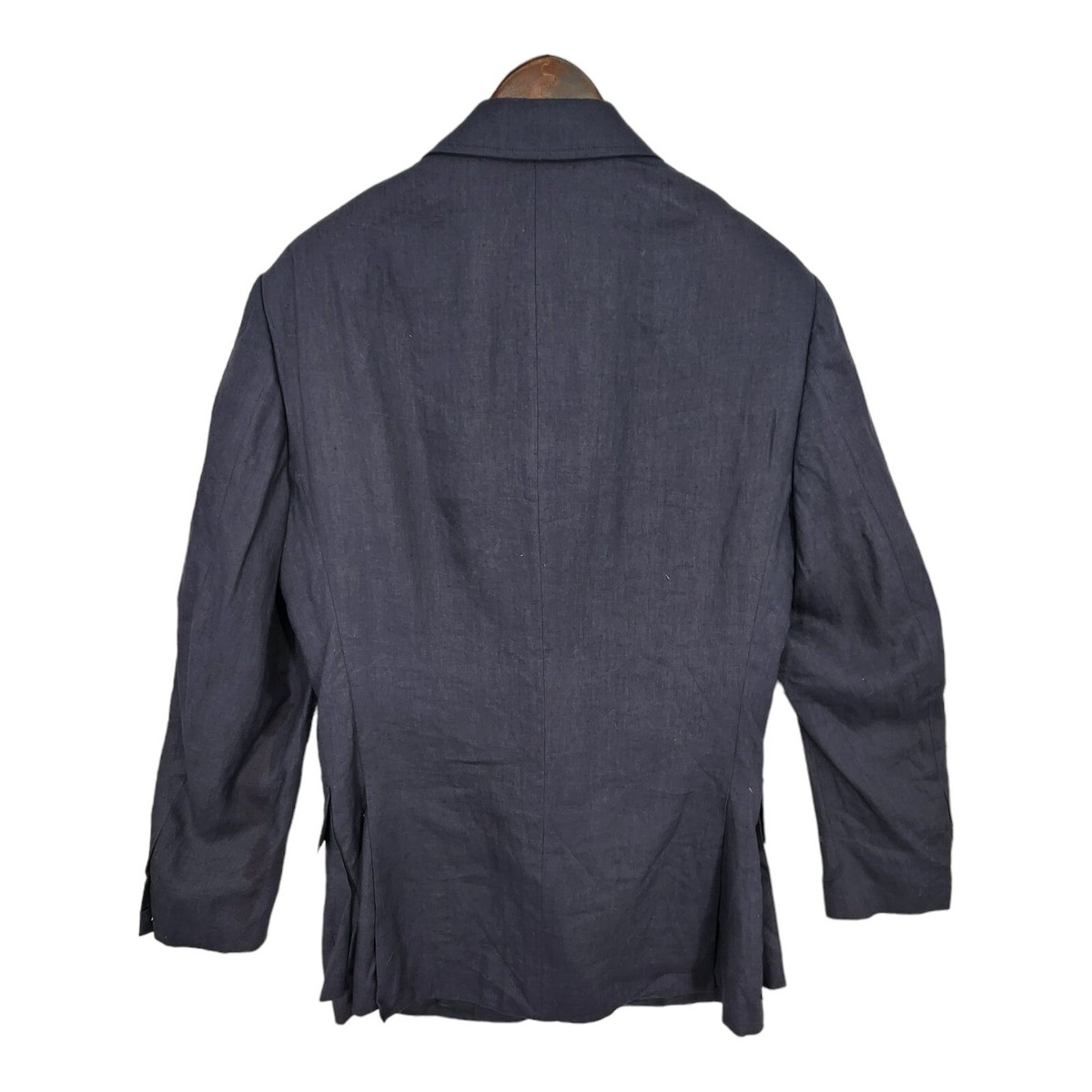 ラルフローレン パープルレーベル セットアップ スーツ サイズ42 ネイビー RALPH LAUREN PURPLE LABEL blazer 42 Long, Navy Linen Size