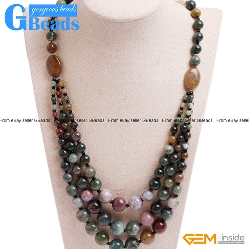 Handmade 8-12mm Gemstone Beaded Fashion Long Necklace For Women 19”Free Shipping - Picture 58 of 73