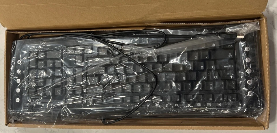 Asus Keyboard Model SK-2045 Black Corded Plastic Slim Home Use/Office Business - Image 4 of 4