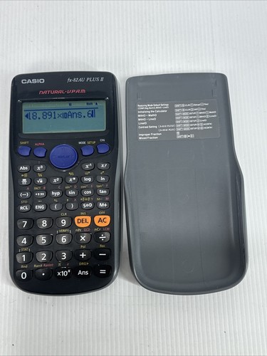 Casio Calculators X 3 fX82C, Fx100V SuperFX, Fx82 AU Plus 2 Vintage Working - Picture 6 of 7