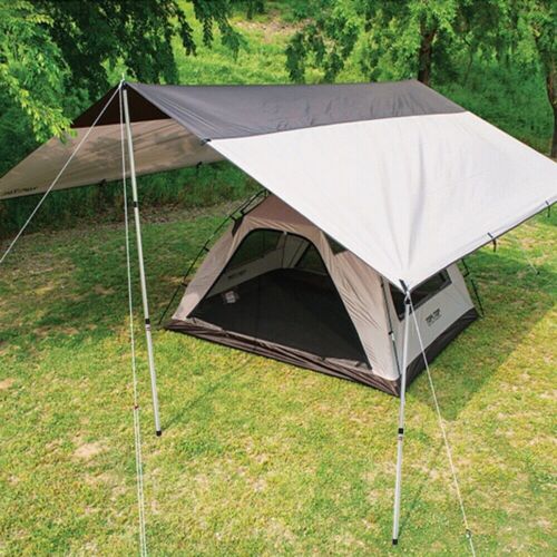 2er Set Zeltstangen Teleskopstange Alu Aufstellstange für Sonnensegel Tarp Zelt - Bild 8 von 24