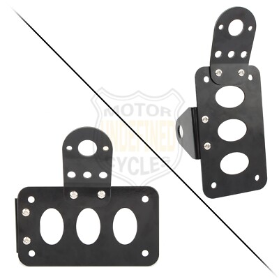 Motorcycle Black Side Mount License Plate Bracket Holder For - Foto 4