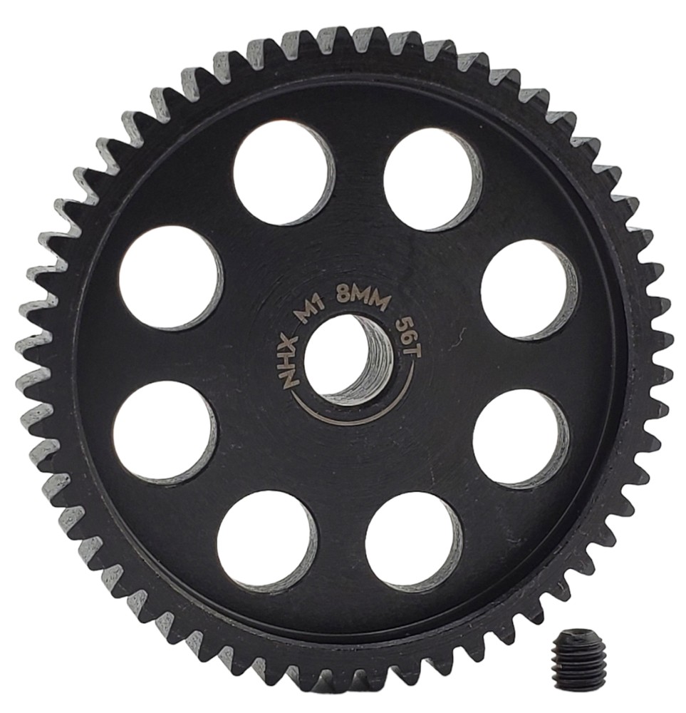 NHX RC MOD1 8mm Bore Hardened Steel 56T Pinion Gear Speed Run Drag Racing