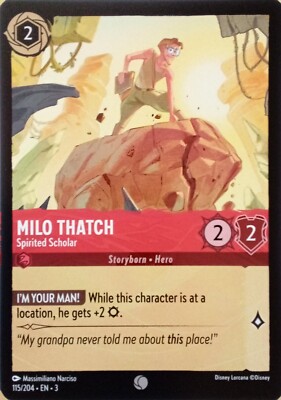 115/204 MILO STROHGEISTIGER GELEHRTER INKLANDS COMMON DISNEY LORCANA KARTE